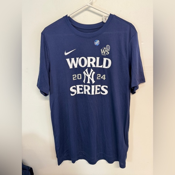 Nike Other - New Nike 2024 World Series Men's New York Yankees Shirt size L Navy. NWT Dri Fit